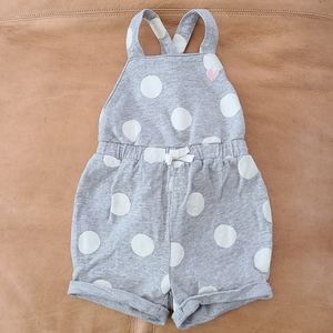 Gray Polka Dot Overall Sweater Shorts